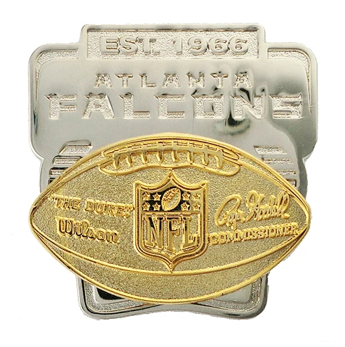 Prendedor de fútbol americano dorado del comisionado de la NFL de los Atlanta Falcons año establecido Foto 1 de 1