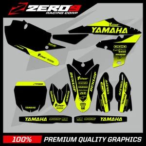 KIT DE GRÁFICOS YAMAHA MOTOCROSS CALCOMANÍAS MX: YZ YZF 65 85 125 250 450 BLOQUE NEGRO/YEL - Imagen 1 de 1