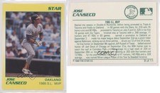 1990 Star Jose Canseco Yellow Jose Canseco #9