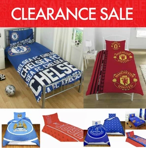 Clearance Football Club Kids Bedding Single Duvet Quilt Cover Bed Set REDUCED