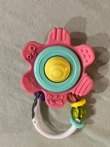 Infantino Girls Baby Pink Spinning Toy Rattle 5.75" - Picture 1 of 4