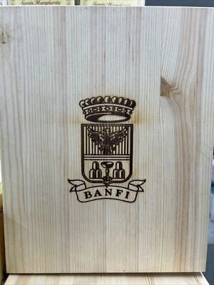 Wine Crate Box Empty 750 With Lid/Latch Black Banfi Castello Montalcino - Image 1 of 4