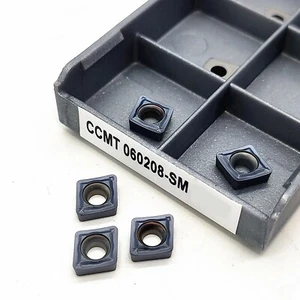 10Pcs CCMT2-2 SM CCMT060208-SM 907 CNC Lathe Carbide Turning Insert For SCLCR - Picture 1 of 3