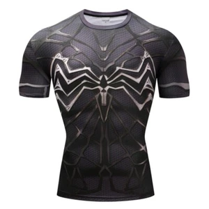 Mens Compression Superhero Top Base Layer Gym Short Sleeve Thermal Sweats BJJ - Picture 1 of 3