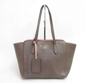 Authentic Gucci Swing Leather Tote Bag #40638 - Picture 1 of 21