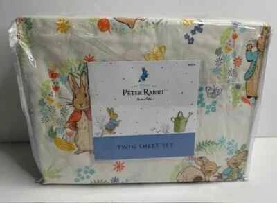 The World of Peter Rabbit by Beatrix Potter 100% Cotton 4pc TWIN Sheet Set NIP - Image 1 of 4