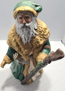 Old World Ceramic Irish Santa Claus Figurine Hand Painted Vintage Wizard - Picture 1 of 14