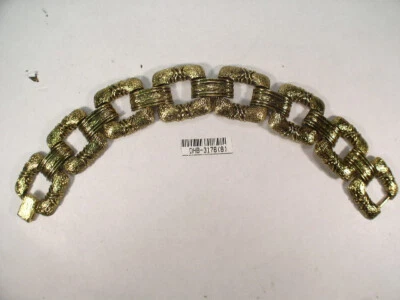 ##....3....Pc's.. BRACELETS  7", LOT  MATT GOLD  DESIGNER SIGNED VINTAGE DHB3176 - Image 1 of 4