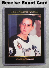 Manon Rheaume 1993 LARGE Investor's Journal Gold Card #45 _ Exact Card (M)