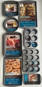 8 Piece Bakeware Set Nonstick Aluminized Steel Cookie Sheet Roasting Pan US Made - Picture 1 of 18