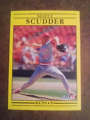 Scott Scudder 81 Fleer 1991 MLB Baseball Card - Image 1 of 2