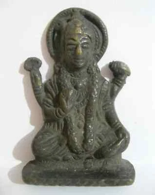 Antiguo ídolo estatua divina de diosa de latón SANTOSHI MAA raro Foto 1 de 2