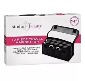 Studio 35 Beauty 10 Piece Travel Curlers 1"-1-1/4" - Picture 1 of 2