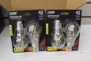 2 Feit Electric 60W Enhance Dimmable LED Bulb in Daylight E26 A15 2pk (4 total) - Picture 1 of 5