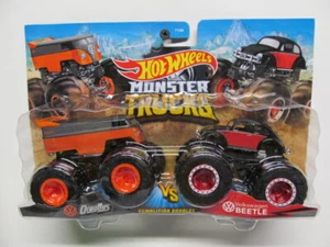 2022 Hot Wheels Monster Trucks - Demo Doubles - VW Drag Bus vs. VW Beetle - Picture 1 of 3