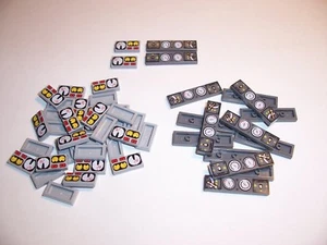 LEGO - Smooth Tiles w/ PRINTED GAUGES - (50 pcs) - NEW! - Picture 1 of 2