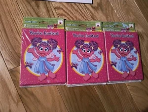 Lot of 6 Sesame Street Abby Cadabby Party Invitations & Thank You Postcards. - Picture 1 of 4