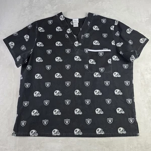 Team Apparel NFL Unisex Las Vegas Raiders Scrub Top Lg - Bild 1 von 6