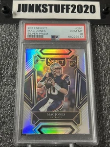 2021 Panini Select Mac Jones PSA 10 Silver Prizm Club Level Prizm #251 Hobby - Picture 1 of 3