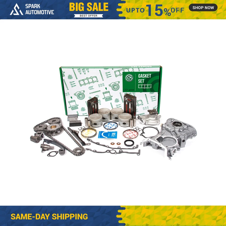 Kit de reconstrucción de motor apto para Nissan Sentra NX 1991-1994 1.6L 16V Foto 1 de 4