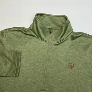 Ariat Tek Pullover 1/4 Zip Sweatshirt Women’s Medium Long Sleeve Green Riding - Picture 1 of 8