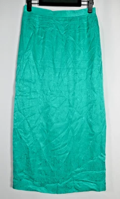 无品牌女式丝绸长裙铅笔裙 8P 码闪亮职业办公室学院风 — 第 1/4 张图片