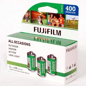 Fujifilm 600018965 Fujicolor Superia X-TRA 400 Color Negative Film (3 Pack) - Picture 1 of 7