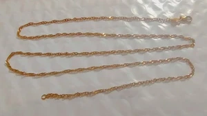 14K Y. Gold gedrehte Gliederkette feine. 24 Zoll 3,38 Gramm 1,5 mm dick ((B65)) - Bild 1 von 5