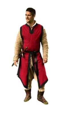 Túnica Medieval Básica - Tabardo Medieval Renacimiento Disfraz Abrigo Foto 1 de 2