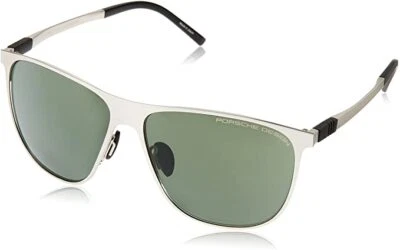 Gafas de sol Porsche Design - P'8609-C plateadas/verdes 58-14-140 Foto 1 de 4