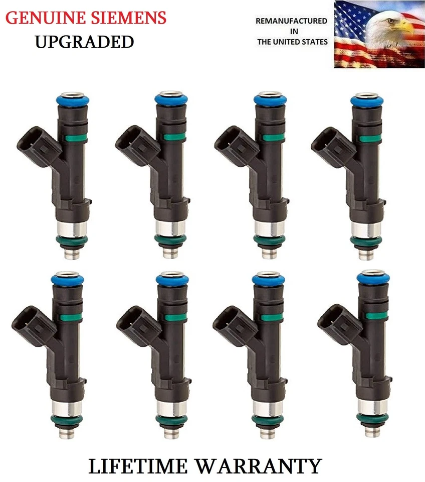 OEM HP UPGRADE 32LB 8X Siemens Fuel Injectors For 2001-03 Dodge Ram 1500 4.7L - Изображение 1 из 1