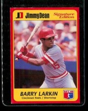 Vintage 1991 JIMMY DEAN SIGNATURE Baseball Card #10 of 25 BARRY LARKIN Reds