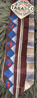  Tabasco Hot Sauce Stripe Silk- Necktie Tie - Image 1 of 4