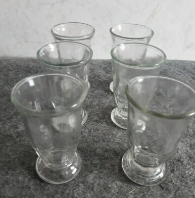 MCM Set Of 6 Pedestal base Jelly Jar Juice Glasses - Image 1 of 4
