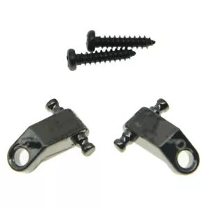 Set of 2 Black Guitar String Tree Retainer Guide for Fender American Strat Tele - Picture 1 of 5