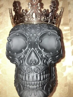 Candelabro Bath & Body Works Calavera Negro Retirado Grande Nuevo Foto 1 de 4