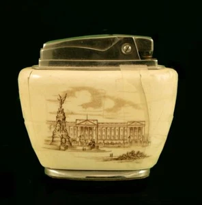 RONSON CADET TABLE LIGHTER 1959 - CERAMIC BY SPODE - BUCKINGHAM PALACE RF3721D - Picture 1 of 4