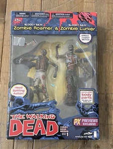 The Walking Dead Series 1 Black & White Bloody Zombie Roamer & Lurker New Sealed - Picture 1 of 10