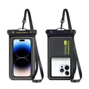Housse Etui de Telephone Étanche IPX8, Pochette Téléphone Flottante 6,7" Noir - Afbeelding 1 van 5