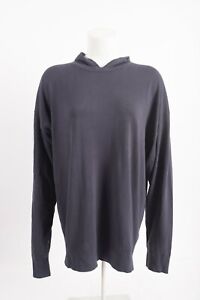 Massimo Dutti Mens Hooded Sweater Pullover XL Blue Cotton Pullover 0959/402 NWT