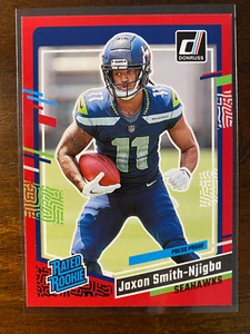 2023 Donruss Jaxon Smith-Njigba #390 prensa de novato a prueba rojo Seattle Seahawks - Imagen 1 de 2
