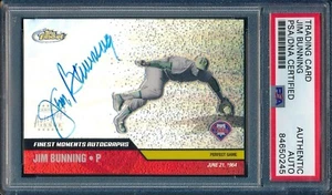 2001 TOPPS FMA Jim Bunning HOF #FMA-JB Karte signiert Phillies PSA/DNA - Bild 1 von 2