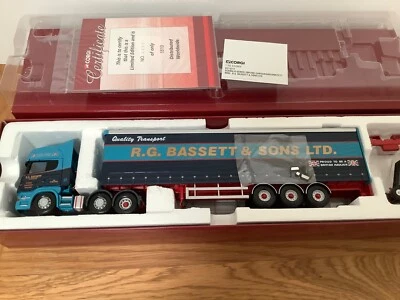 Corgi CC13717 Scania R with Curtainside Trailer and Moffett, RG Bassett & Sons. - Image 1 of 4