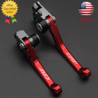 For Honda CRF250R CRF450R 2004 2005 2006 Red CNC Brake Clutch Levers CRF Logo US Foto 1 de 4
