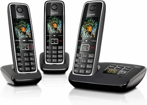 Gigaset C530A Trio Telefon bezprzewodowy z 3 słuchawkami (1,8 cala) Kolorowy wyświetlacz TFT - Zdjęcie 1 z 3