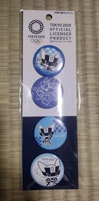 2020 TOKYO OLYMPIC BUTTON BADGE MIRAITOWA MASCOT OFFICIAL LISENSED PRODUCT SEGA - Image 1 of 2