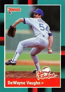 1988 Donruss The Rookies #25 DeWayne Vaughn Texas Rangers - Bild 1 von 2
