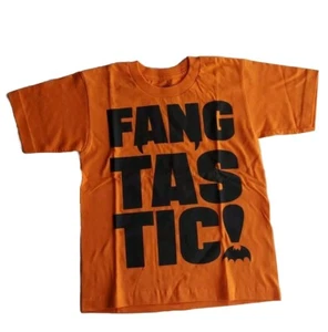 FANGTASTIC Halloween size 5/6 kids ORANGE t-shirt - Picture 1 of 3