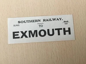 S, R, Luggage. Label, (. To. Exmouth, ) - Picture 1 of 1