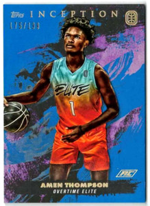 AMEN THOMPSON 2021-22 Topps Inception Overtime Elite #23 OTE BLUE /199 1st RC!